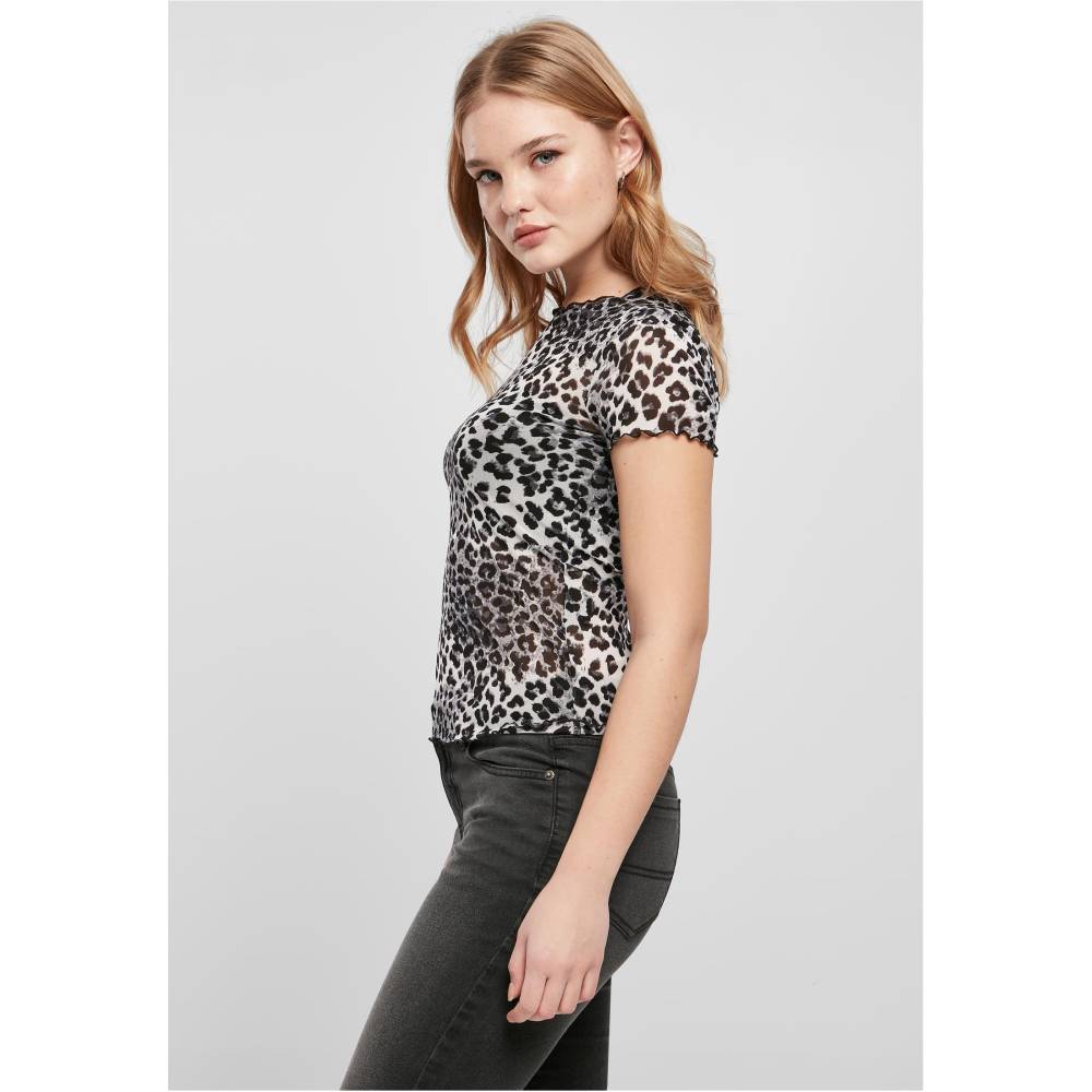 Urban Classics - Mesh Tee snowleo Top - Multicolours